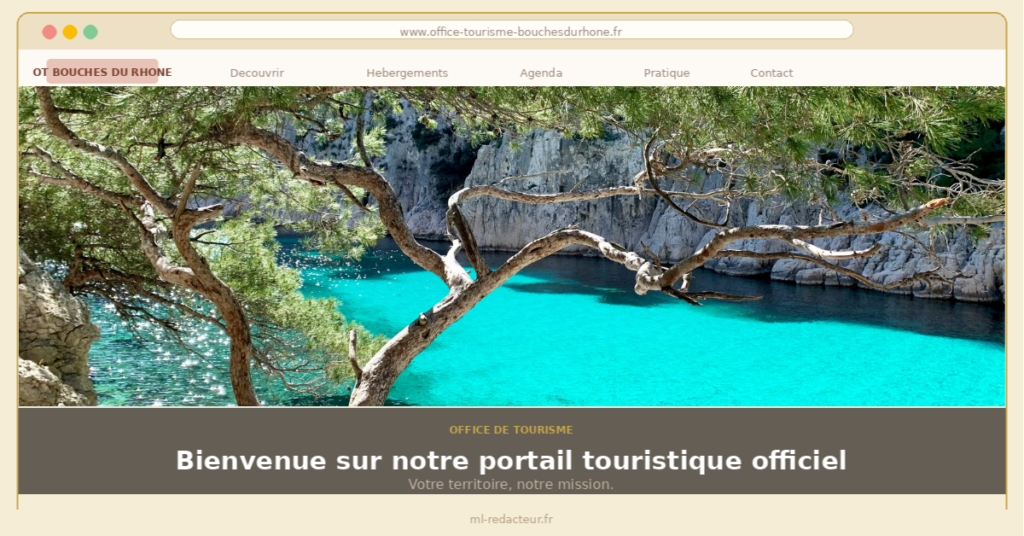 page accueil office tourisme valoriser page d'accueil fictive office tourisme