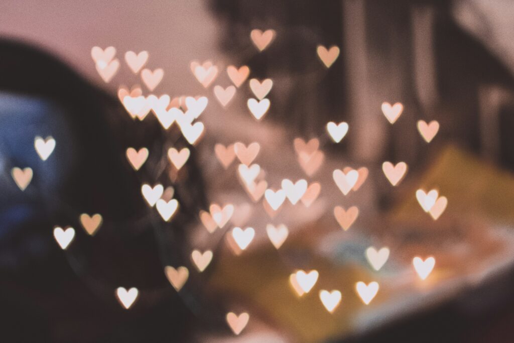 love Cœurs qui flottent blanc et rose