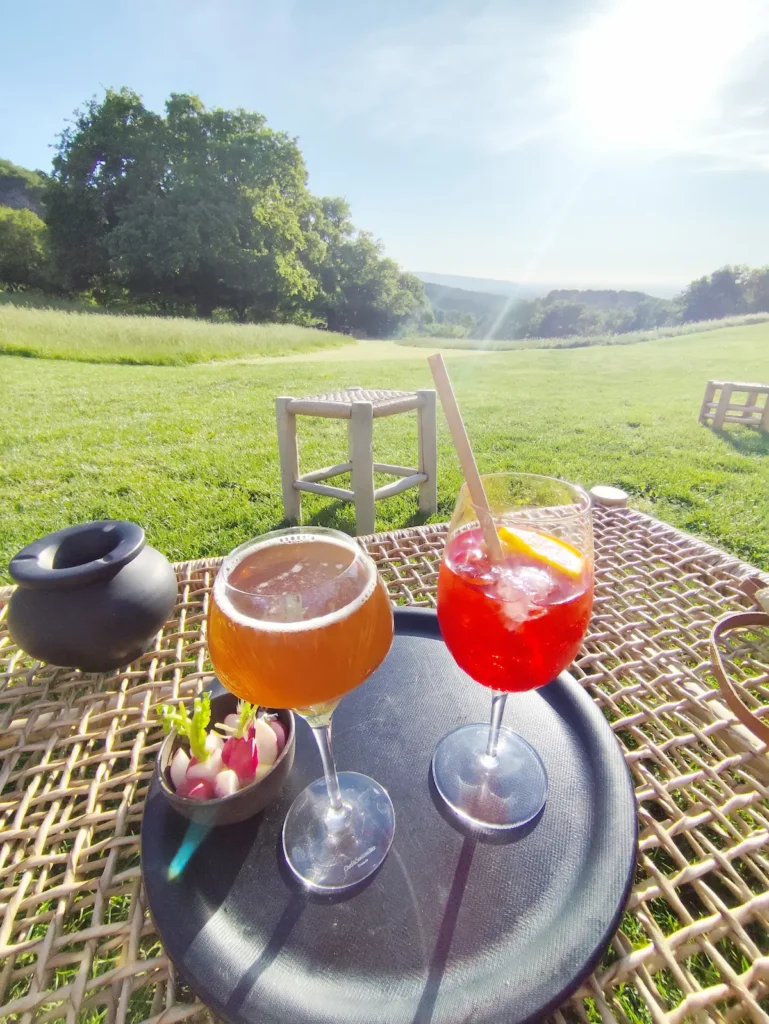 Apéro Castellas Apéro face au soleil domaine Castellas